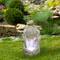 25" Gray LED Raised Stone Basin Outdoor Garden Water Fountain